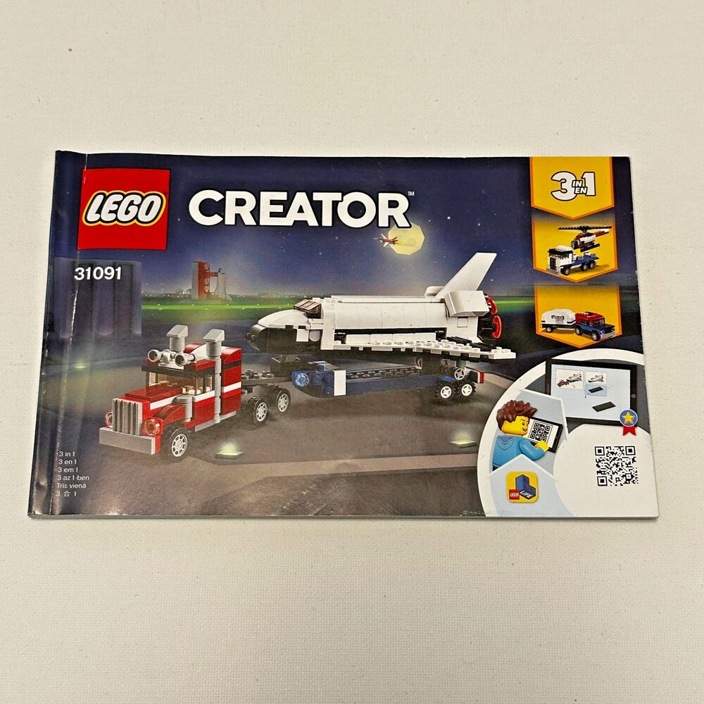Lego Creator Manual 31091‎ Shuttle Transporter Instruction Booklet - Manual Only